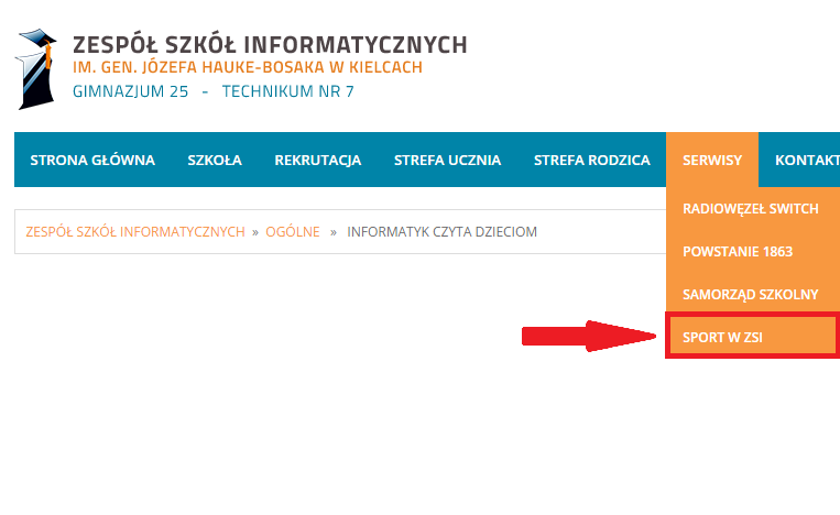 Zapraszamy do serwisu Sport w ZSI