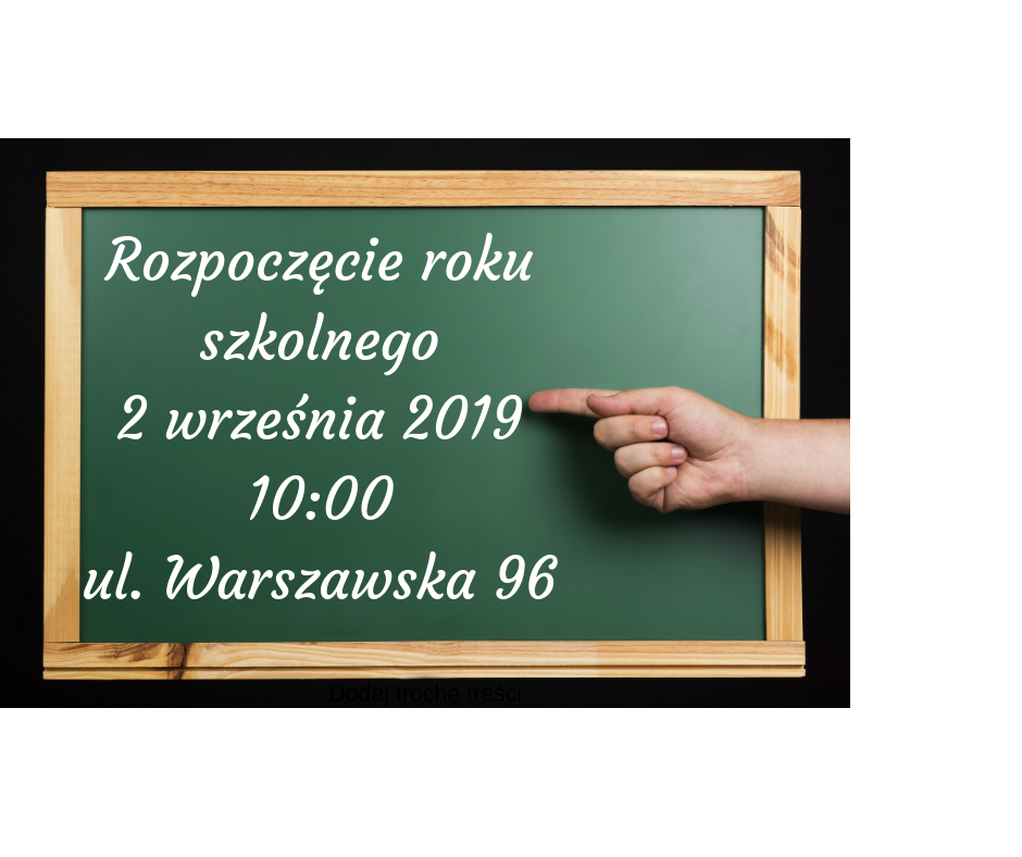 Rozpoczęcie roku szkolnego 2019/2020